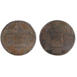 British Token, copper Halfpenny, 1794, A Map of France