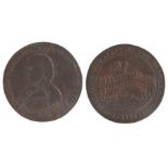 British Token, copper Halfpenny, 1795, DI Eaton Three Times Acquitted of Sedition