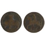 British Token, copper Halfpenny, 1792, Coventry Halfpenny above elephant and castle, reverse PRO