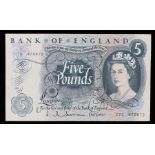 Bank of England, £5 banknote, J Q Hollom, E72 478872