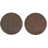 British Token, copper Halfpenny, 1789, Cronebane, Associated Irish Mine Company