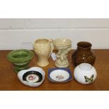 Ceramics and pottery, to include Aynsley, Crown Staffordshire, a lid, Churchill pottery, Wade, Royal