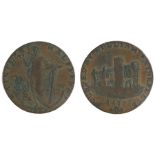 British Token, copper Halfpenny, 1793, Wainfleet, Founded by William Wayneelete