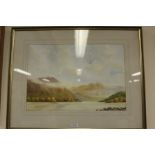 Alastair Paterson, Ullswater, signed watercolour, housed in a gilt glazed frame, the watercolour