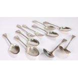 Part canteen of Mappin & Webb plated table cutlery, consisting of six tablespoons, two ladles, two