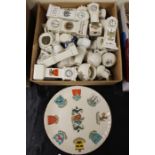 Collection of crested china, to include clocks, ambulances, Ipswich plate etc. (qty)