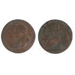 British Token, copper Halfpenny, 18th Century, Medals and Provincial Coins, Long May They Reign Over