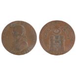 British Token, copper Halfpenny, 1794, John Howard Philanthropist, Chichester & Portsmouth