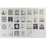 Anthony Earnshaw (1924-2001), "Alphabet No.6", signed limited edition print numbered 8/50 and