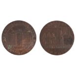 British Token, copper Halfpenny, 18th Century, Salters Charing Cross, London, Cheapest Hat Warehouse