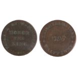 British Token, copper Halfpenny, 1796, Brightelmstone, Payable at W Michellis, Honor the King