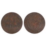 British Token, copper Halfpenny, 1792, Liverpool