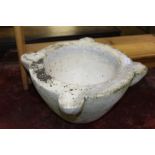 White marble mortar, 37cm wide