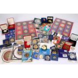 Collection of bronze and other commemorative medallions and token, to include Universal Studios,