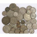 Pre 1947 Silver Coins to include Half Crowns, Florin, Shilling etc (210 grams)