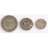 William III Maundy coins, One Pence 1701, Two Pence (brooch fitted), Four Pence 1701, (3)