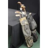 Two golf bags, to include John Letters, Jack Nicklaus $1m by Slazenger, Dunlop, together with some