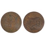 British Token, copper Halfpenny, 1794, Success to the Plough and Shuttle, Payable at Bullen &