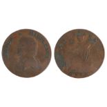 British Token, copper Halfpenny, 1792, London and Middlesex