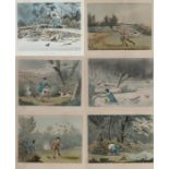 After Henry Alken (1785-1851), a set of six shooting prints, All In The Wrong, A Slight Shock,