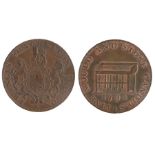 British Token, copper Halfpenny, 1794, Francis Shackleton London, Fine Mould and Candle Store