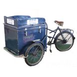 "Stop me and buy one" ice cream bicycle, with blue frame, box compartment to front with two hatches,