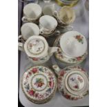 Malvern Bone China part tea service, to include tea cups, saucers, tea pot, coffee pot, jug and