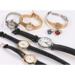 Wristwatches, to include Eloga, Lorus, Limit, etc, also together with two rings, (qty)