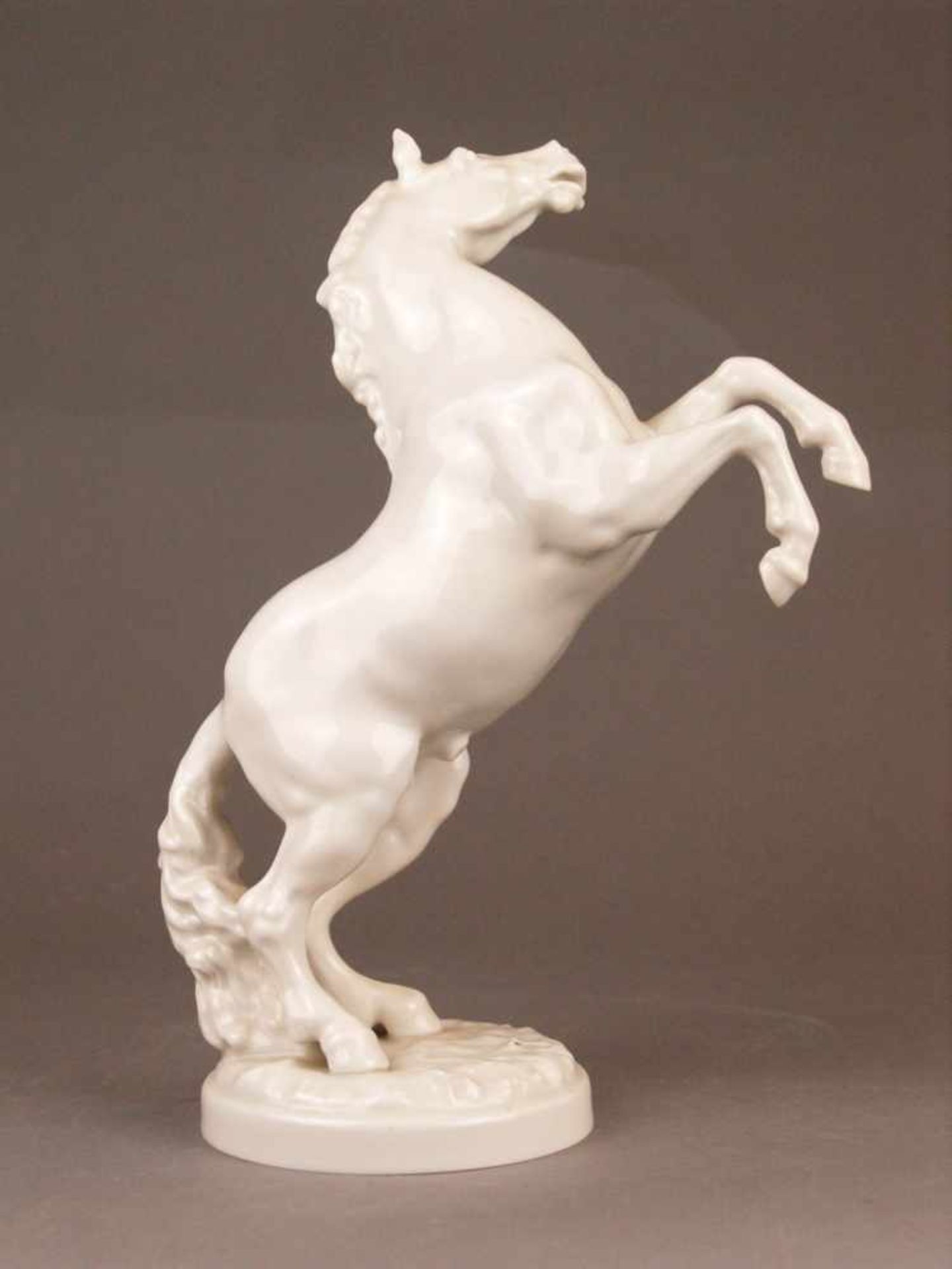Porzellanfigur "Steigendes Pferd" - Hutschenreuther, Kunstabteilung, Entwurf von Karl Tutter (1883- - Bild 2 aus 7