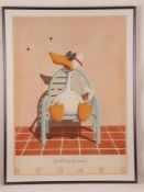 Bedard, Michael (geb. 1949 Windsor, Kanada)- "Sitting Duck", Farbgraphik, im Druck betitelt und