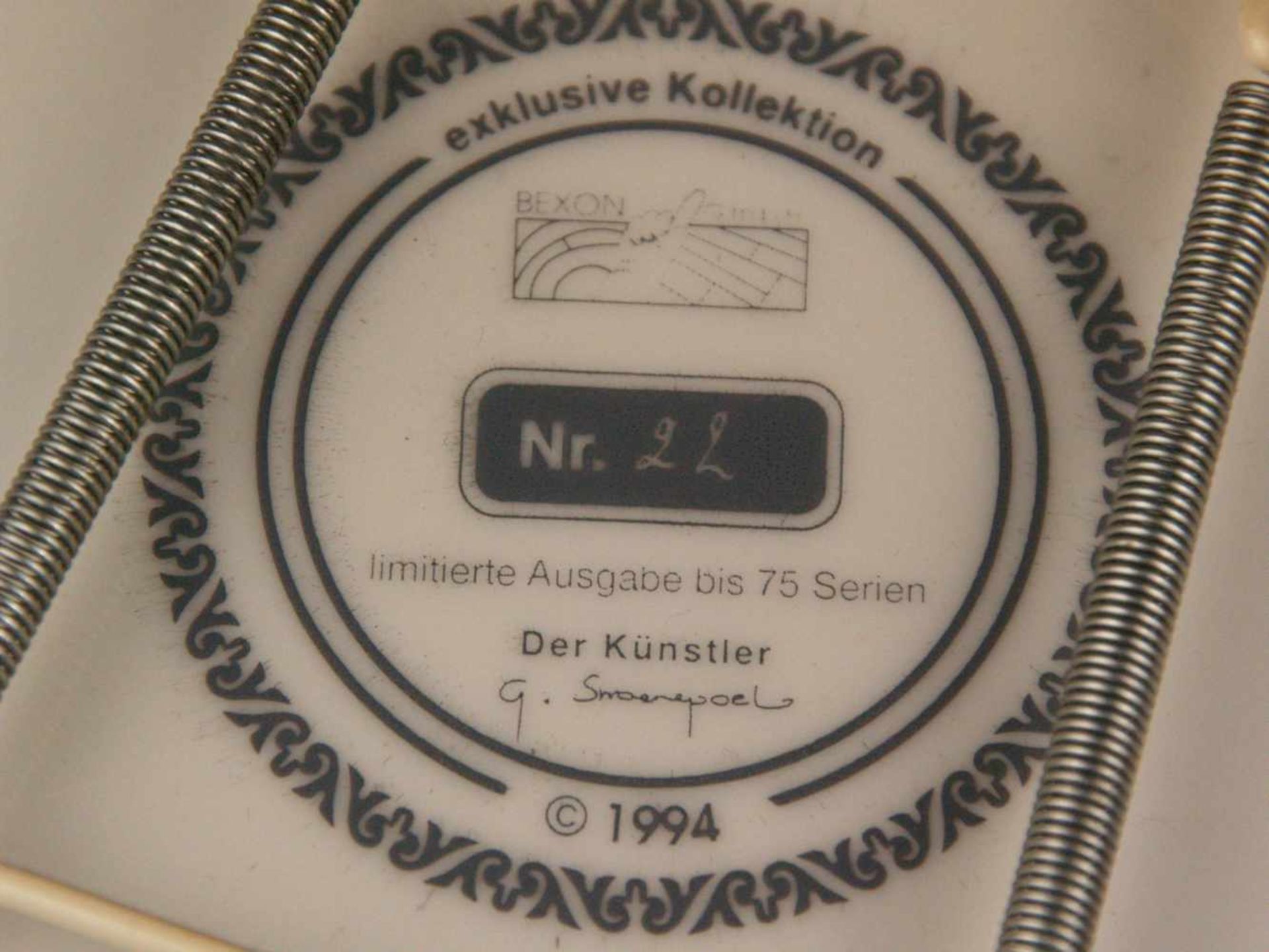 Set Sammelteller - 6-tlg., Bexon, Aachen, 1994, Teller mit 6 verschiedenen Bad Vilbeler Ansichten in - Bild 8 aus 8