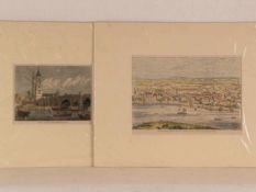 Zwei Ansichten von London - 2 kolorierte Holzstiche, um 1880, 1x "London - From Temple Bar To