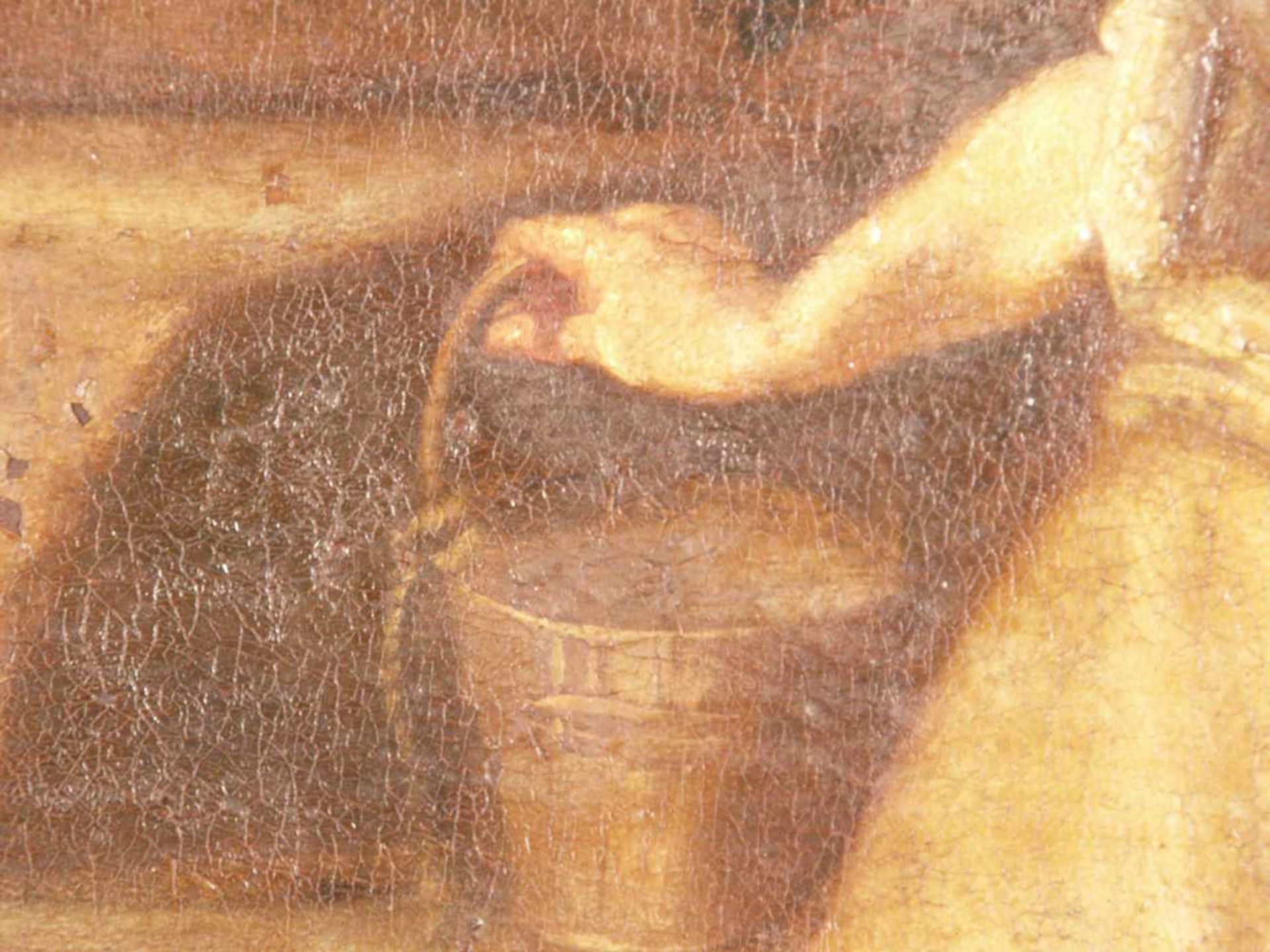Italienischer Altmeister -18.Jh. - Jesus und die Samariterin am Brunnen, Öl auf Leinwand, - Bild 11 aus 16