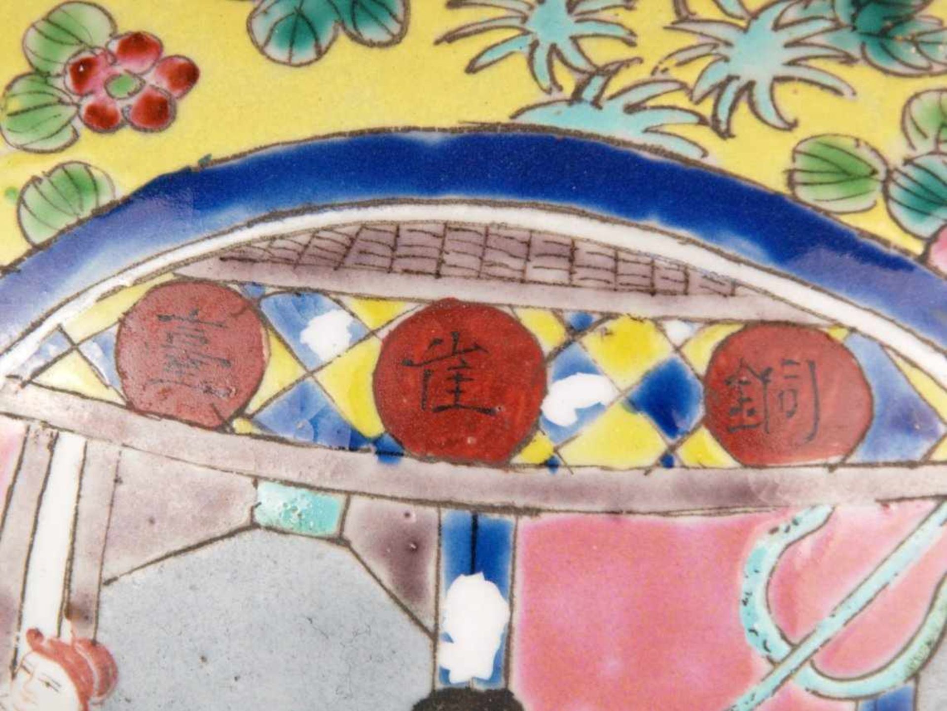 Deckelvase - China, dickwandiges Porzellan, leicht gebauchte Balusterform mit eingezogenem Hals, - Bild 15 aus 17