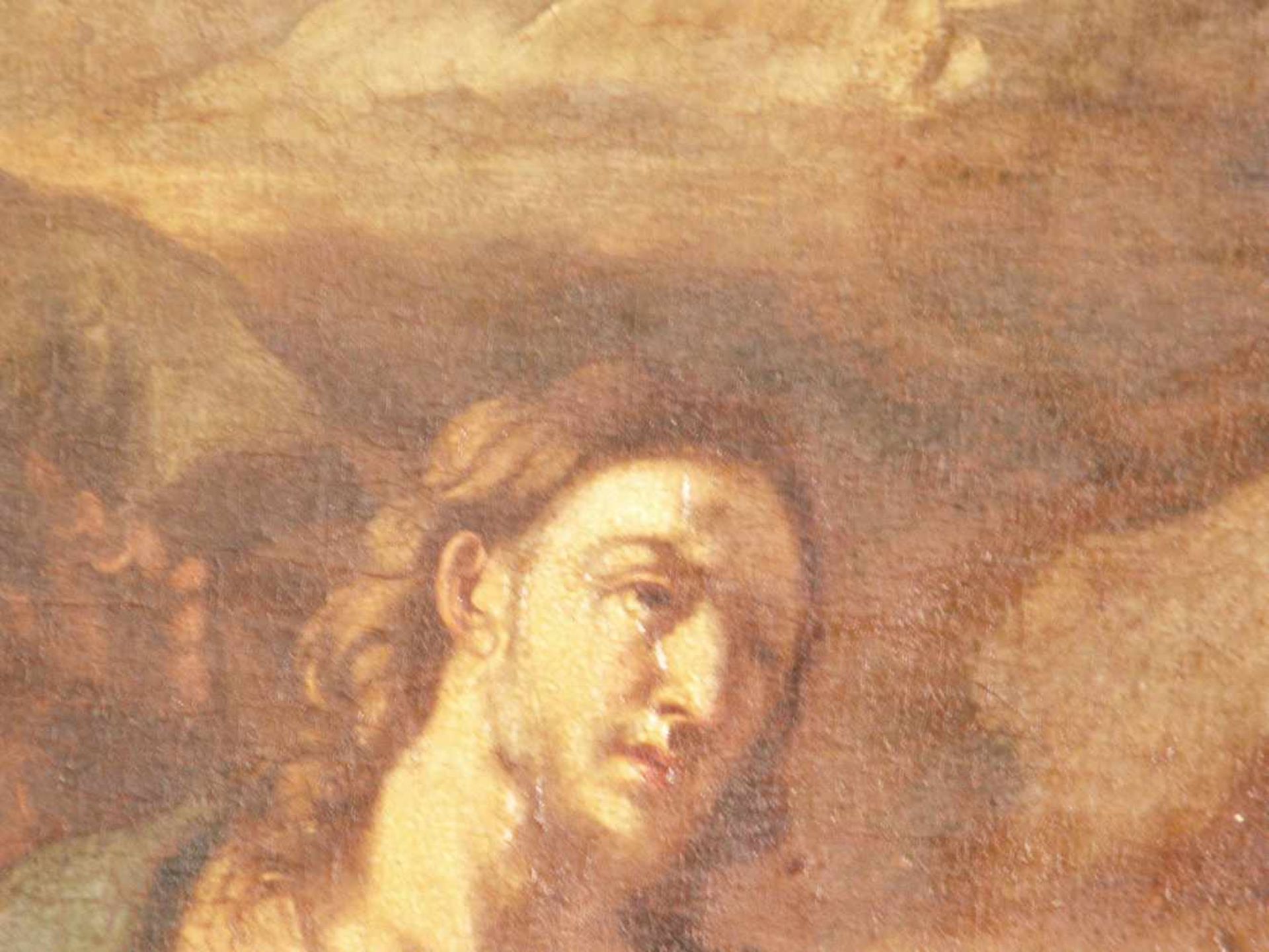 Italienischer Altmeister -18.Jh. - Jesus und die Samariterin am Brunnen, Öl auf Leinwand, - Bild 3 aus 16