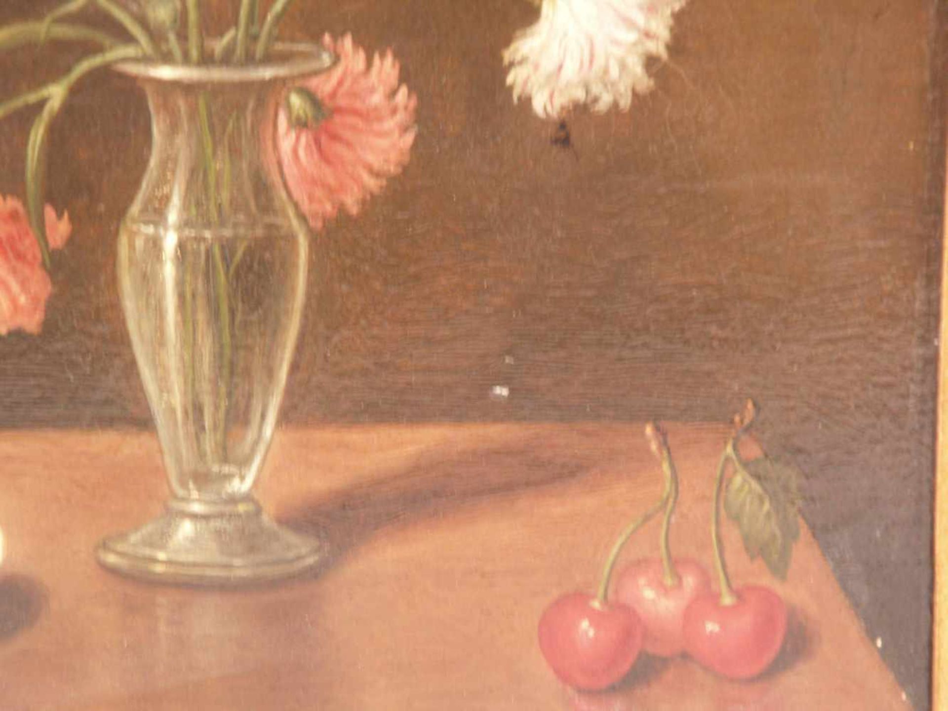 Bottinelli, Constantin (italienischer Maler des 19. Jahrhunderts) - Tischstillleben mit Nelken in - Bild 4 aus 6