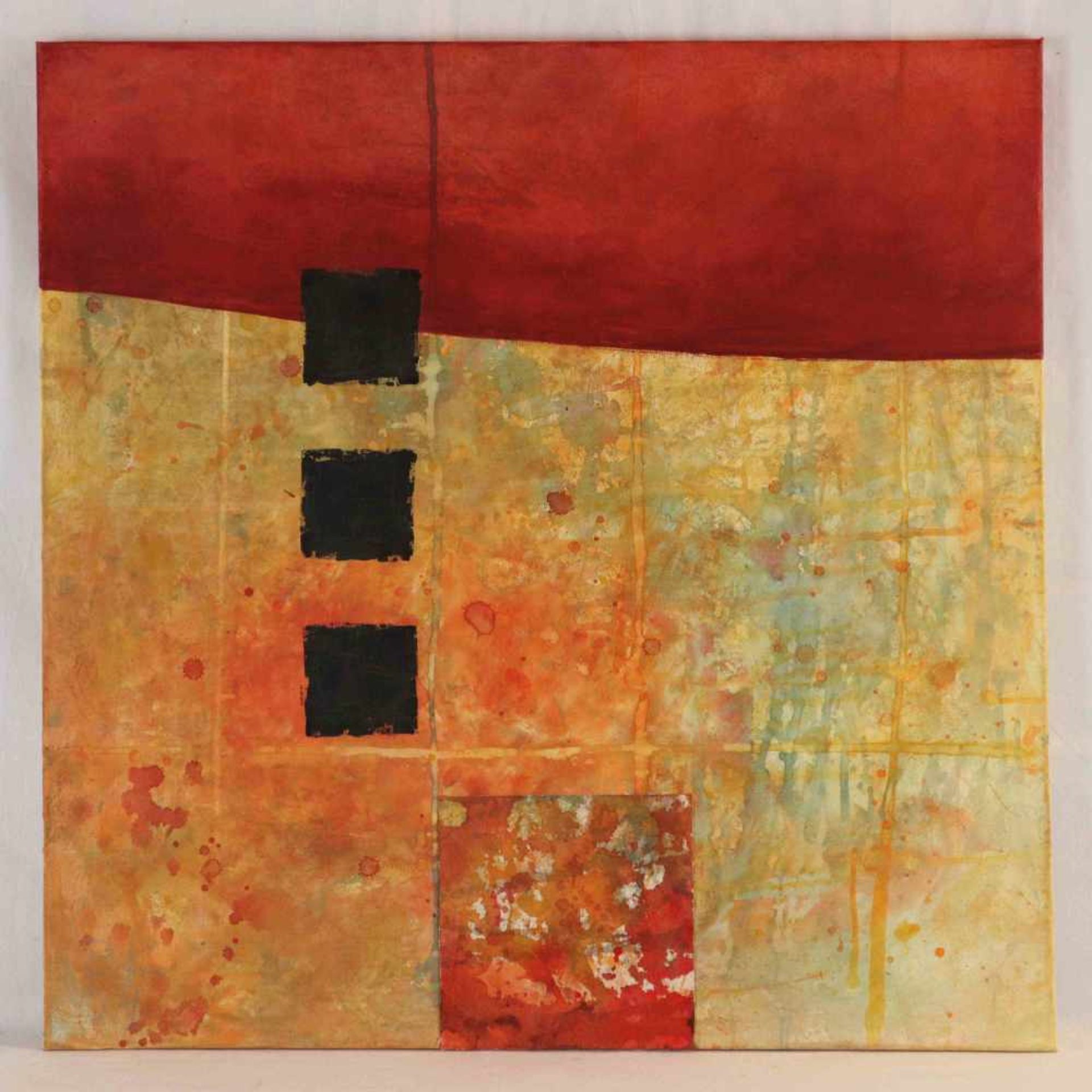 Kletzka, Renate (geb. 1956 Ratibor, in Langen tätig) - Abstrakte Komposition I, Acryl und Collage