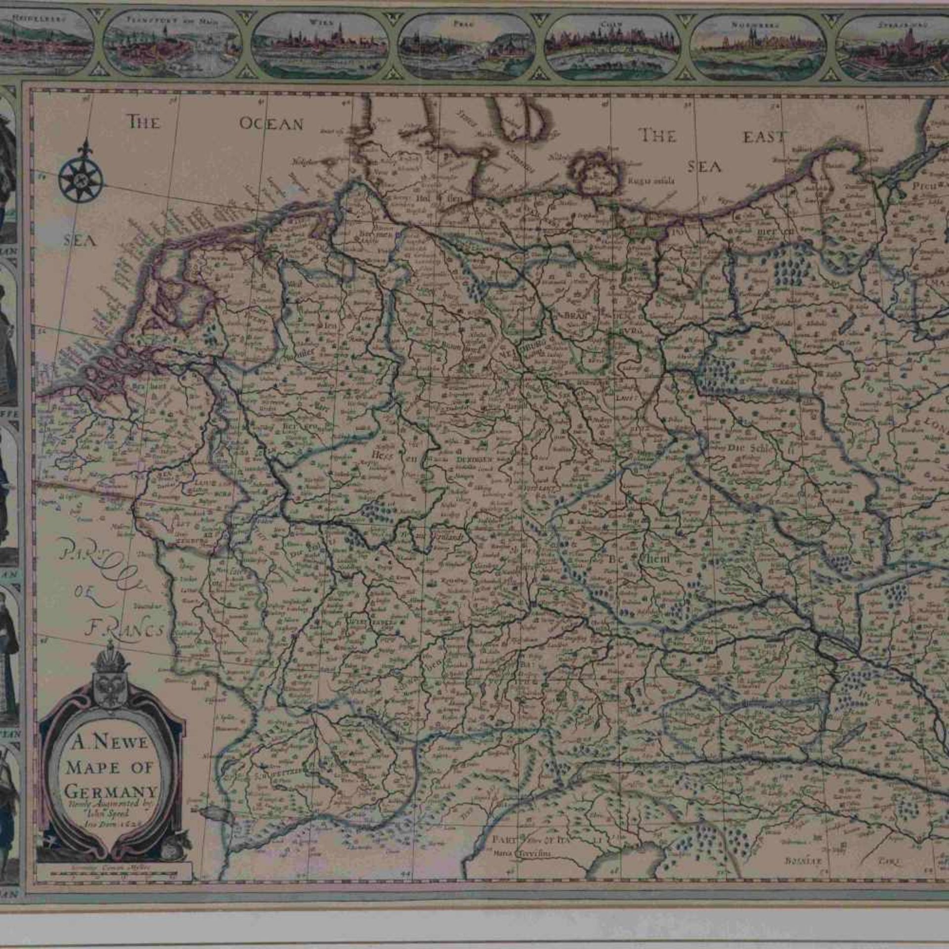 Speed, John (1552-1629)(nach) - Landkarte Deutschlands "A Newe Mape of Germany", spätere - Bild 2 aus 8