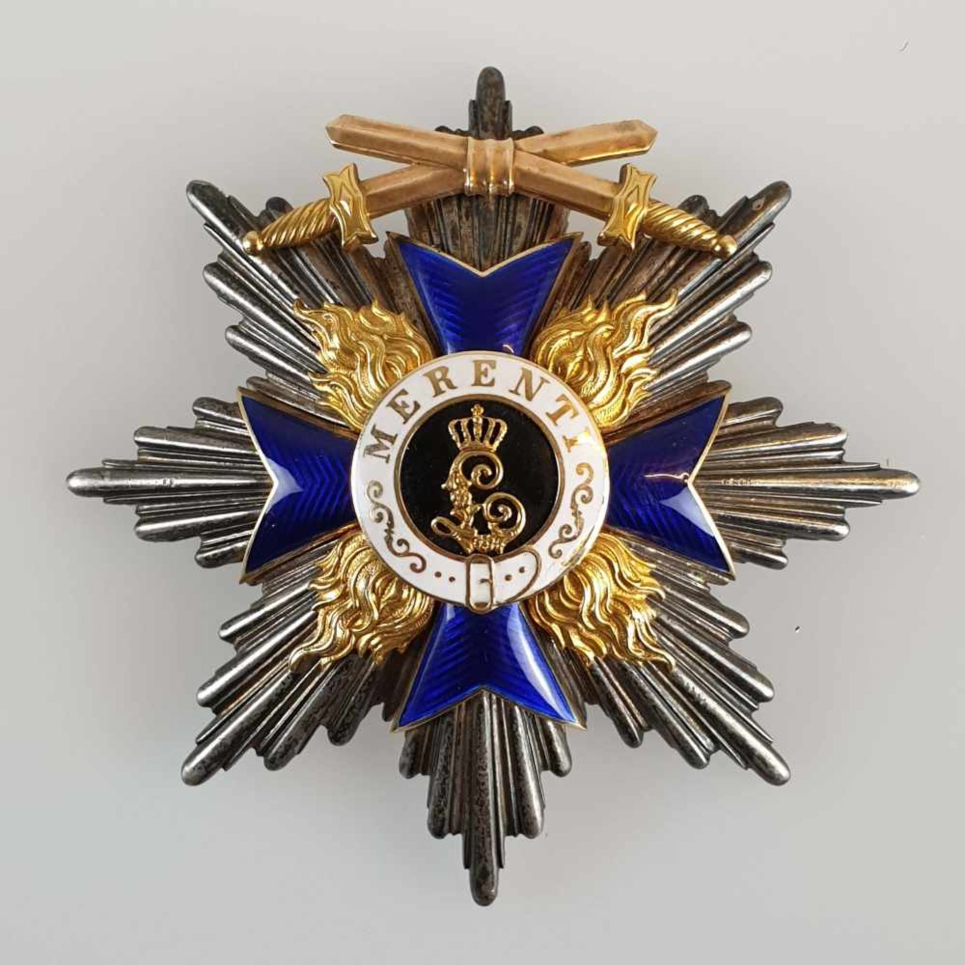 Militärverdienstorden / Bruststern zum Großkreuz mit Schwertern - Bayern, 1905 - 1921, die 1.