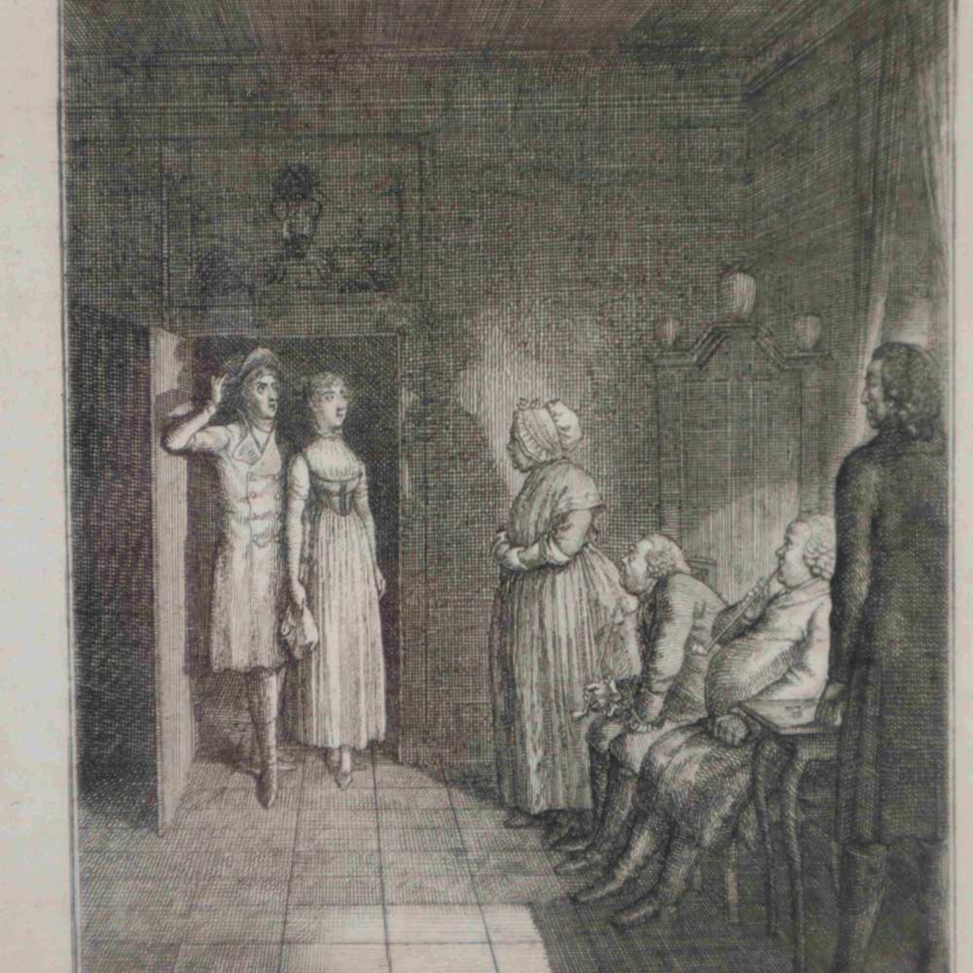 Chodowiecki, Daniel Nikolaus (1726 Danzig - Berlin 1801) - 3 Illustrationen zu "Hermann und - Bild 4 aus 4