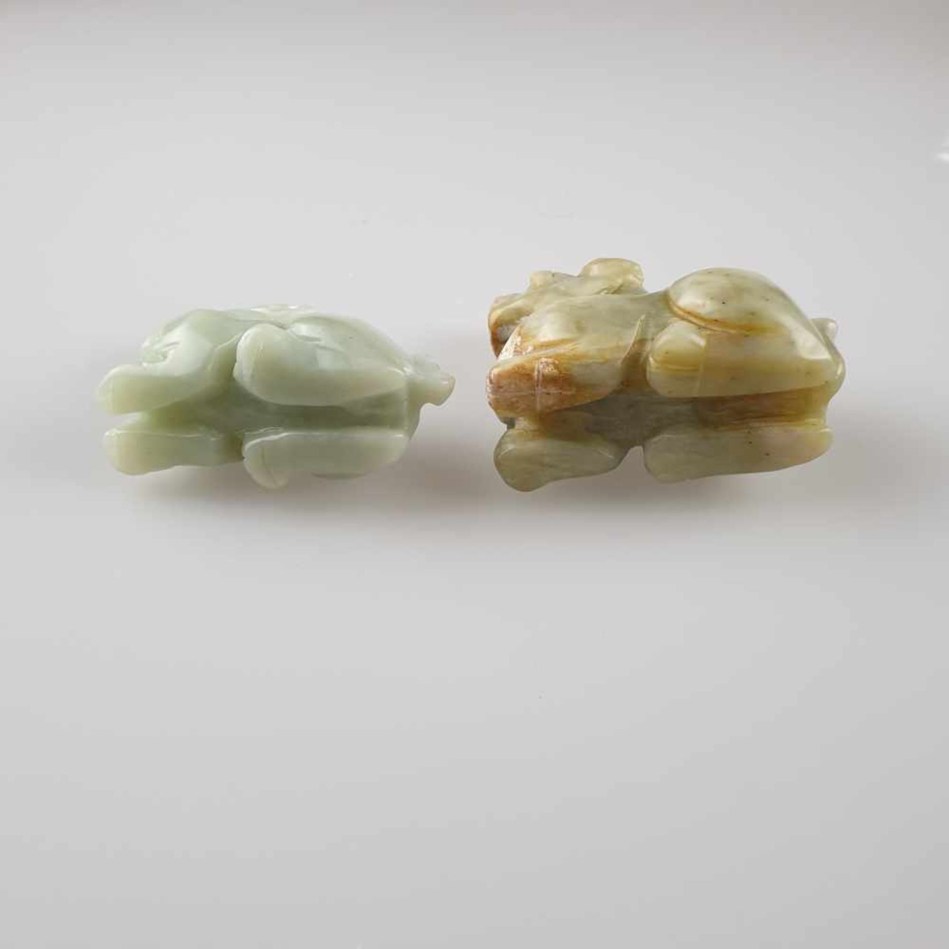 Zwei Miniatur-Fo-Hunde/Chi Tiger - China, vollrunde Schnitzereien aus Onyx, geschliffen und glänzend - Image 9 of 9