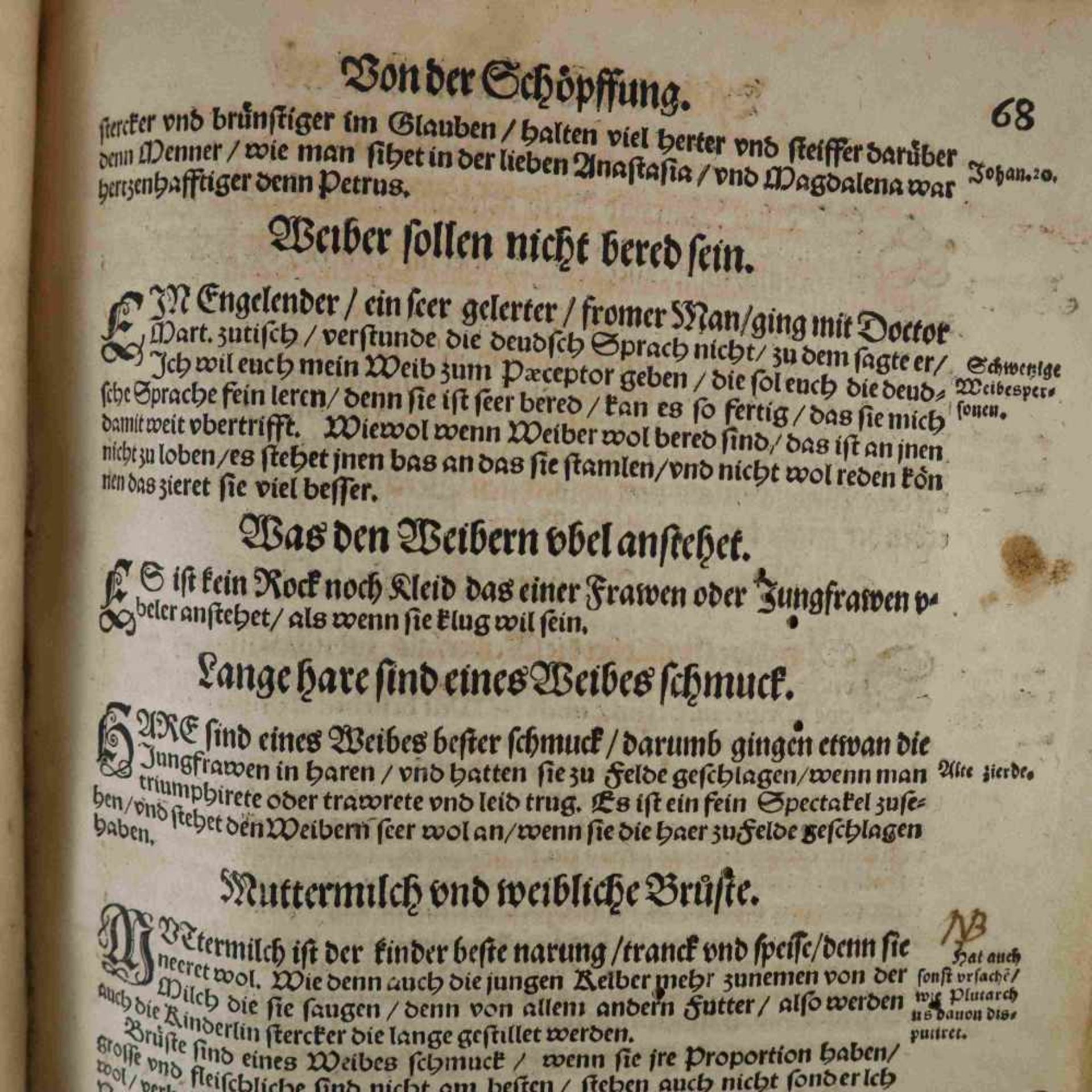 Luther, Martin - "Colloquia oder Tischreden des heiligen Mannes D.Martin Luthers seliger gedechtnis, - Bild 6 aus 9