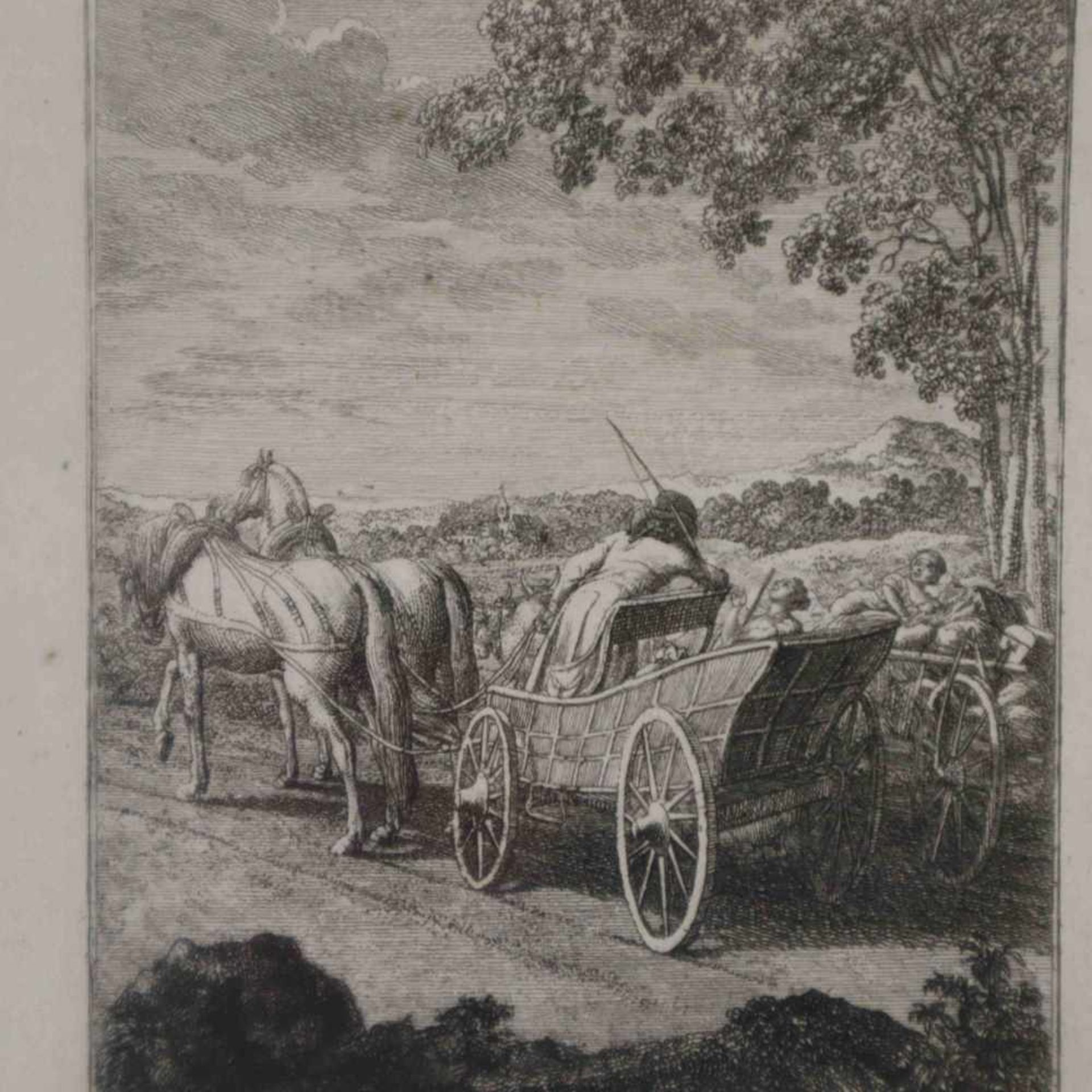 Chodowiecki, Daniel Nikolaus (1726 Danzig - Berlin 1801) - 3 Illustrationen zu "Hermann und - Bild 3 aus 4