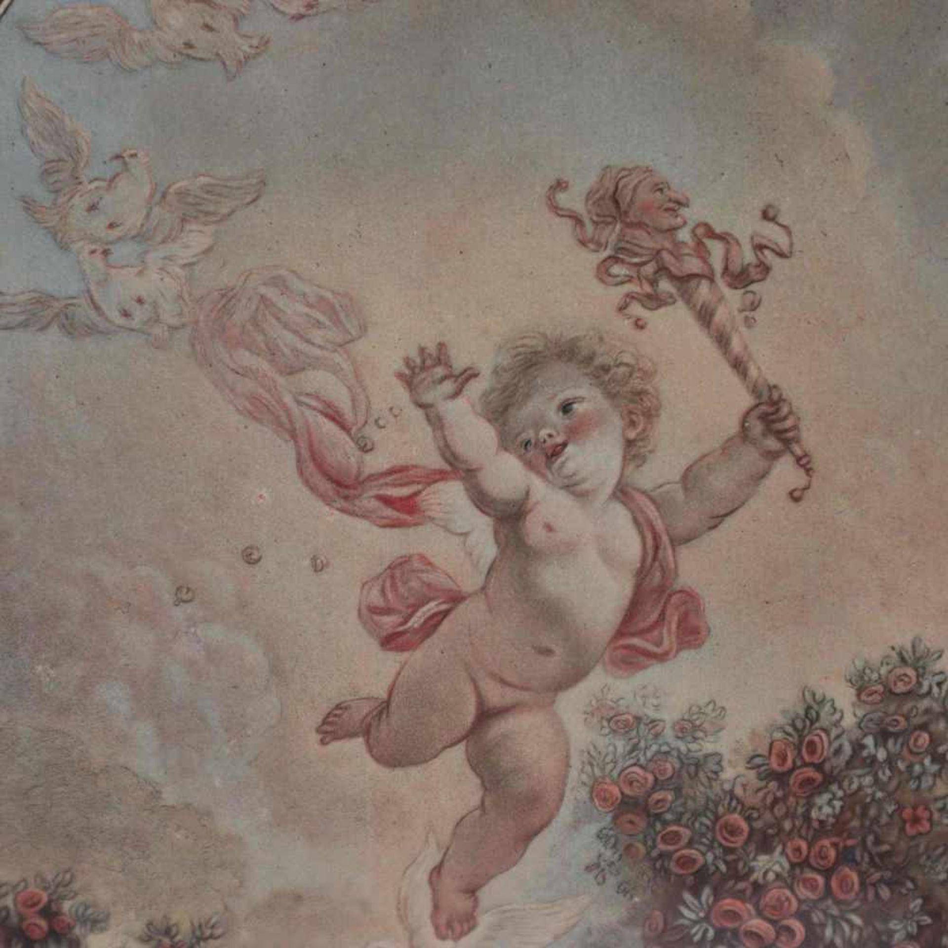 Janinet, Jean François (1752-Paris-1814, nach) - Zwei ovale Putto-Darstellungen, "La Folie" und "L' - Bild 3 aus 6