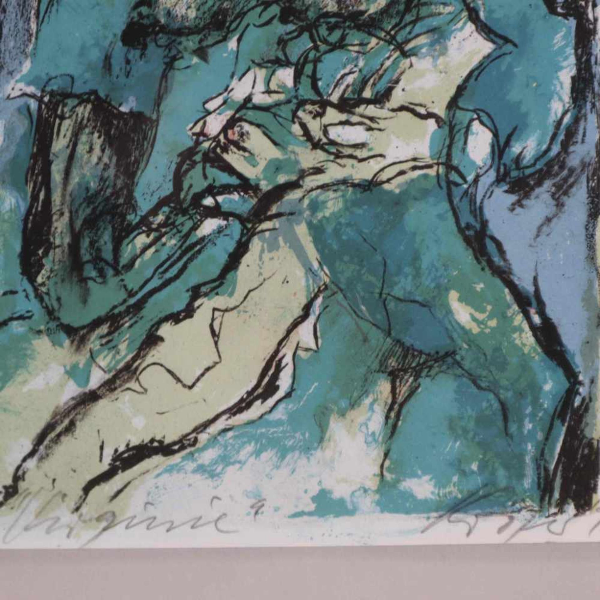 Kröger, Pierre (geb. 1938 in Darmstadt) - "Virginie", 1999, Farblithografie, unten signiert, - Bild 4 aus 4