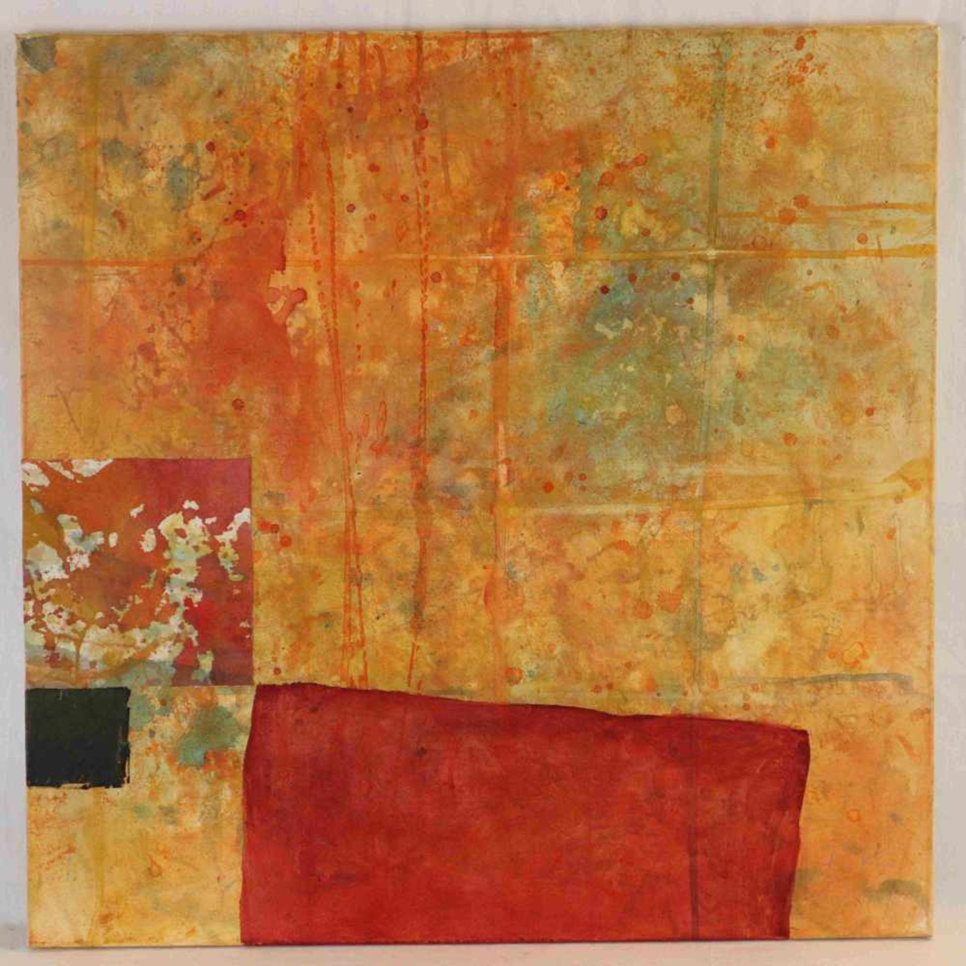 Kletzka, Renate (geb. 1956 Ratibor, in Langen tätig) - Abstrakte Komposition II, Acryl und Collage