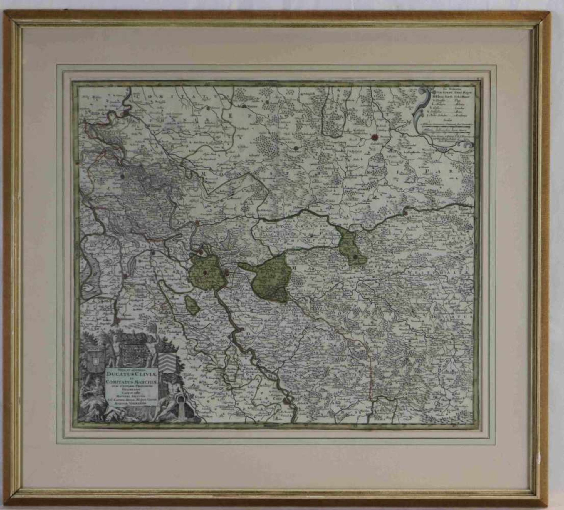 Seutter, Matthäus (Augsburg 1678-1757 ebd.) - Karte des Kleve- und Ruhrgebiets, 'Nova et accurata