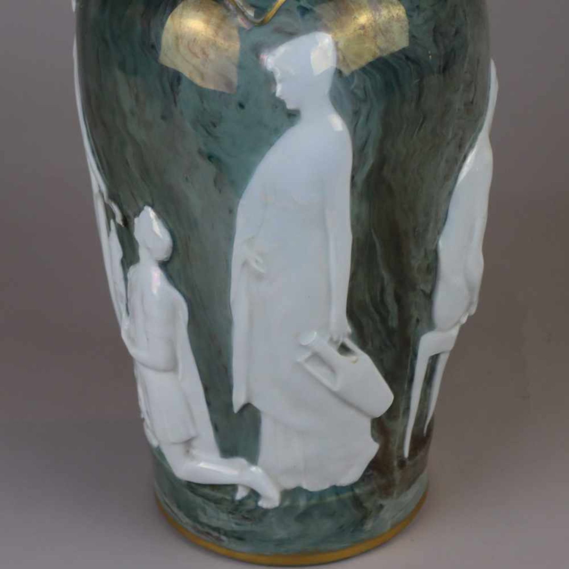 Jugendstil-Vase - Rosenthal, Kronach, Entwurf von Hermann Hidding, für die Weltausstellung in - Bild 9 aus 13