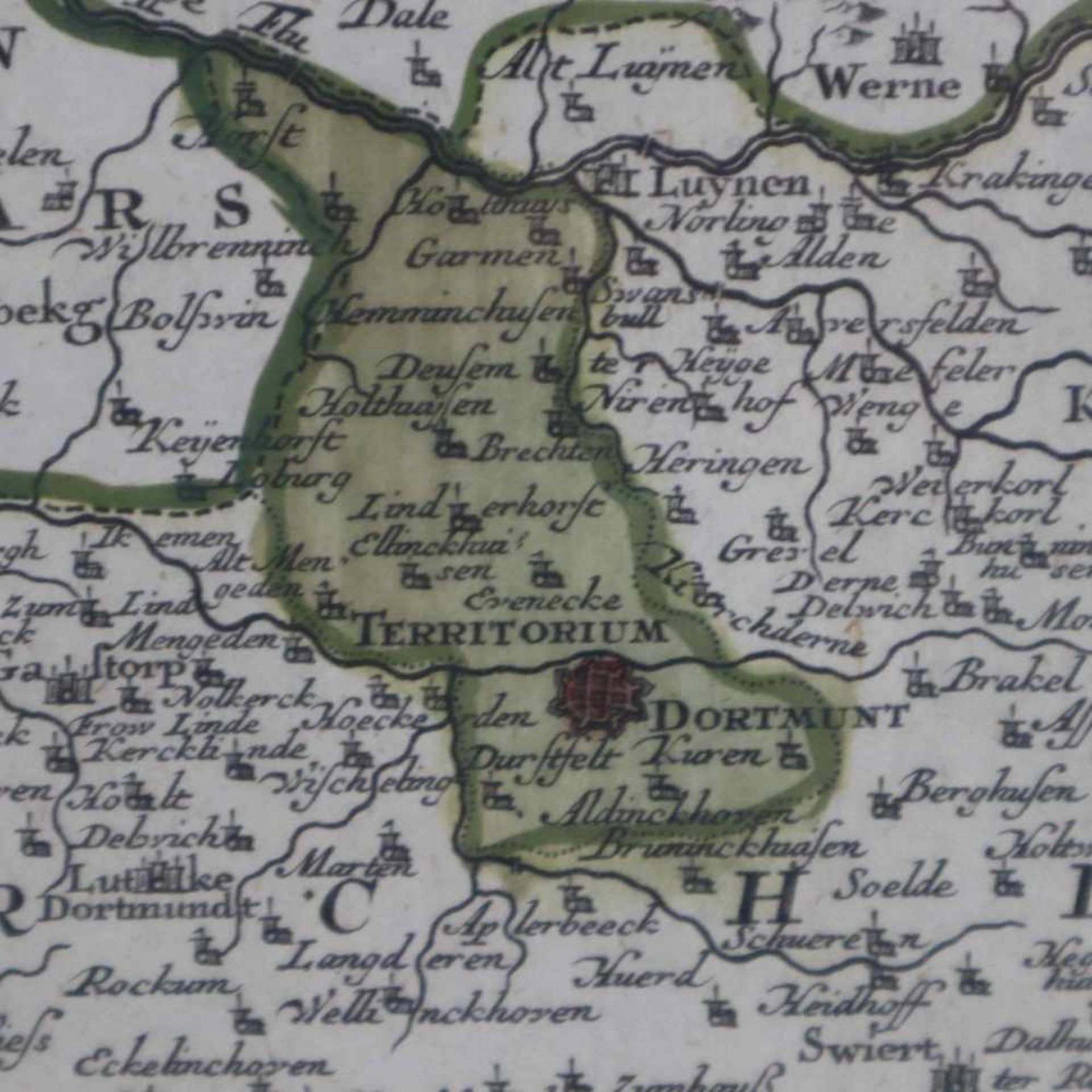 Seutter, Matthäus (Augsburg 1678-1757 ebd.) - Karte des Kleve- und Ruhrgebiets, 'Nova et accurata - Bild 6 aus 10
