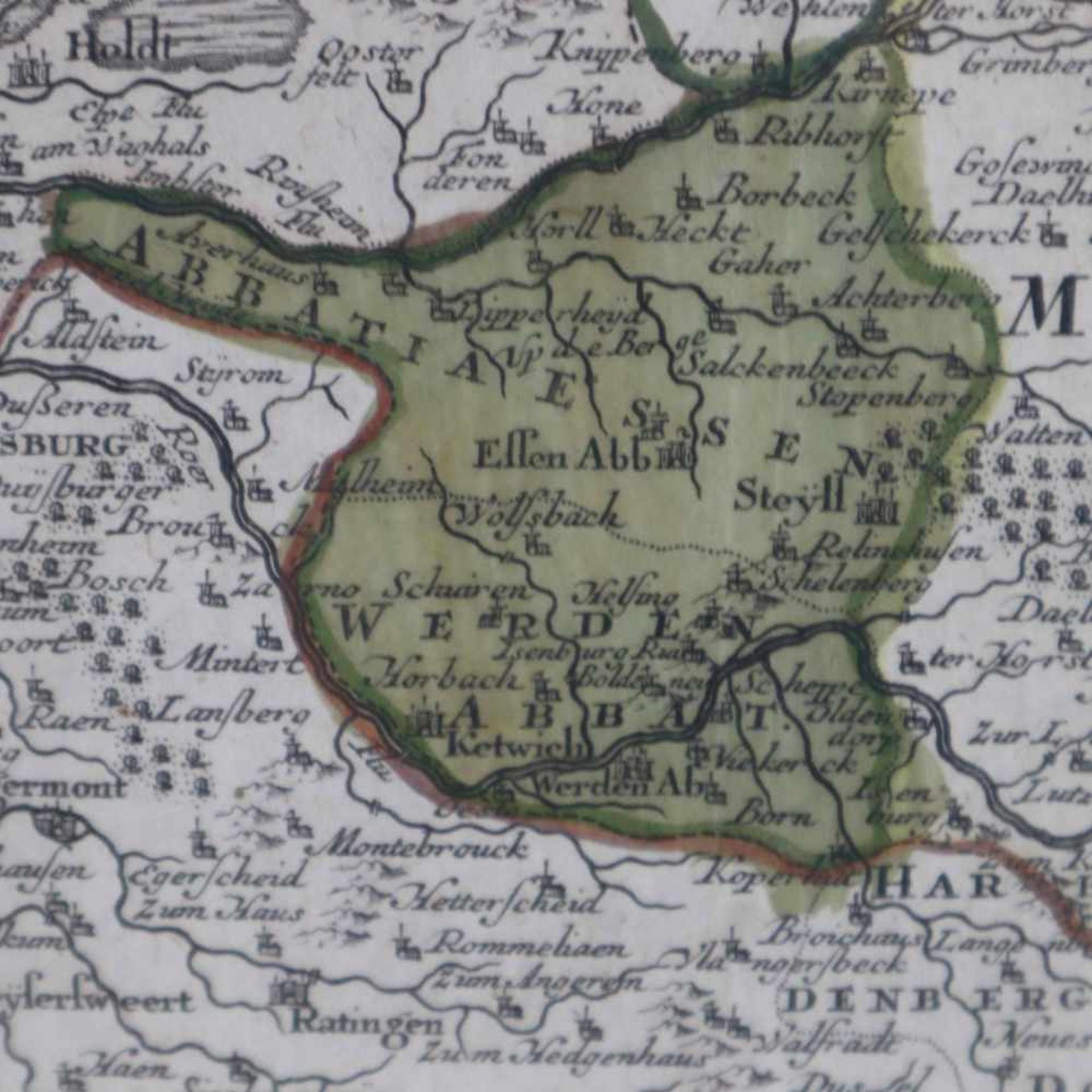 Seutter, Matthäus (Augsburg 1678-1757 ebd.) - Karte des Kleve- und Ruhrgebiets, 'Nova et accurata - Bild 7 aus 10